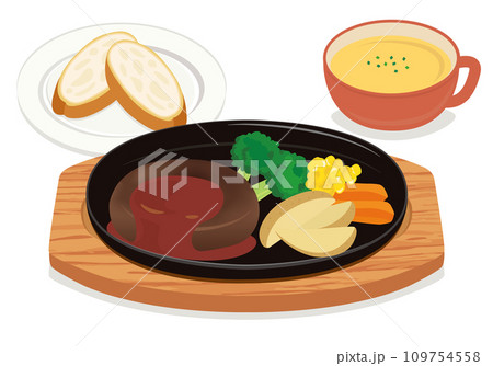 洋食_ハンバーグセット ハンバーグランチ 洋食_ハンバーグセット ハンバーグランチ 109754558