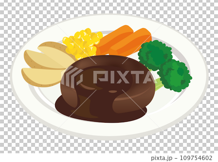 洋食_ハンバーグ デミグラスソース 109754602