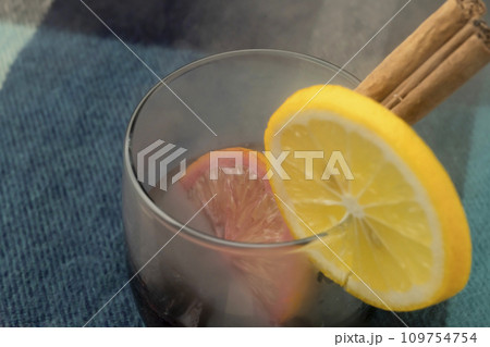 ホットワイン　赤ワイン　膝掛け　ニット 109754754