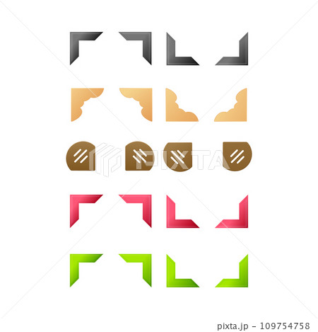 A set of corners for photos in a photo album. 109754758