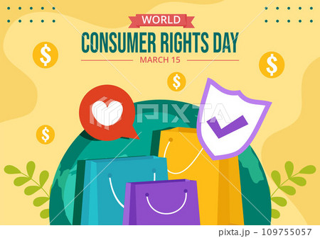Consumer Rights Day Social Media Background Flat Cartoon Hand Drawn Templates Illustration Consumer Rights Day Social Media Background Flat Cartoon Hand Drawn Templates Illustration 109755057
