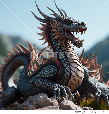 和風の龍 AI生成画像 和風の龍 AI生成画像 109755238