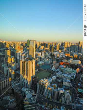 （東京都）東京都市風景・夕景 109755646