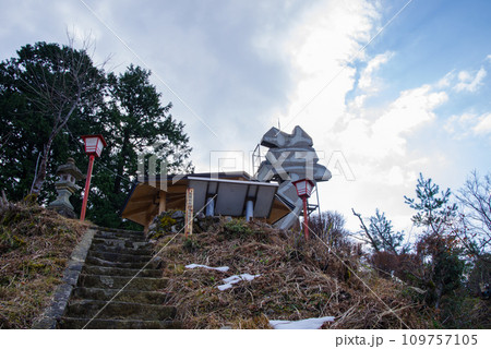 兵庫県 美方郡 新温泉町 湯村温泉 荒湯周辺の景色　2023年1月 109757105
