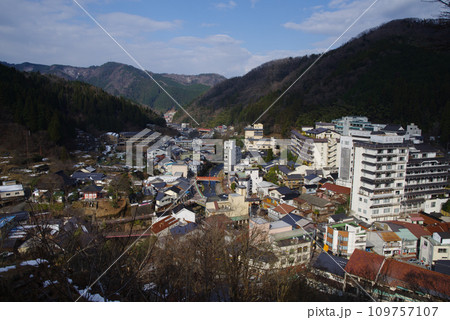 兵庫県 美方郡 新温泉町 湯村温泉 荒湯周辺の景色 2023年1月 兵庫県 美方郡 新温泉町 湯村温泉 荒湯周辺の景色 2023年1月 109757107