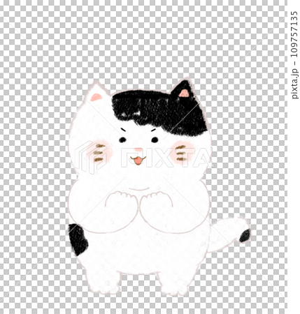 やる気満々のねこのイラスト 109757135