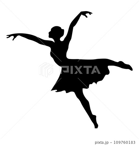 Female dancer black icon on white background Female dancer black icon on white background 109760183