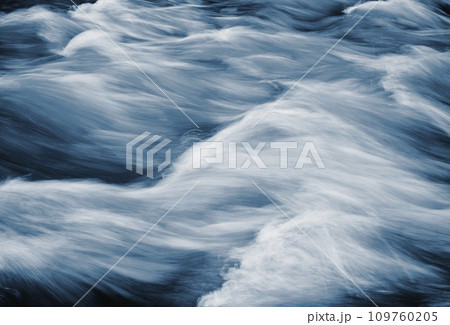 Abstract veil on blue wild river 109760205