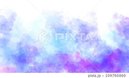 Purple and Blue ink smoke in style of watercolor on white background. Purple and Blue ink smoke in style of watercolor on white background. 109760860