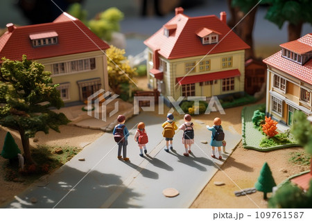 小学生の登下校風景 109761587