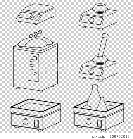 Line drawing of experimental equipment Line drawing of experimental equipment 109762012