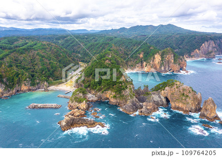 机浜海水浴場、机漁港（岩手県田野畑村） 109764205