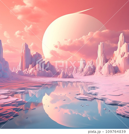 AI-generated content. abstract landscape 109764839