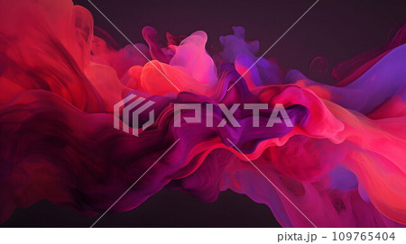 火と水のように流れる赤系色の抽象背景 No.003　AI生成画像 109765404