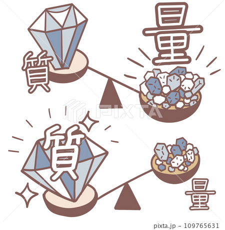 質より量　量より質 109765631