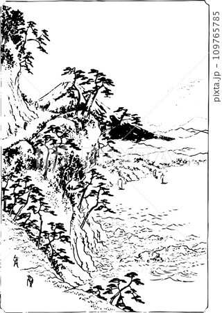 由比（東海道五十三次）のイラスト素材 [109765785] - PIXTA