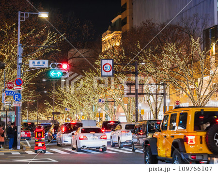 表参道　冬のイルミネーション　※一部ソフトフォーカス 109766107