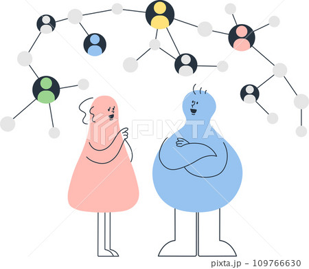 ネットでつながる人々 ネットでつながる人々 109766630
