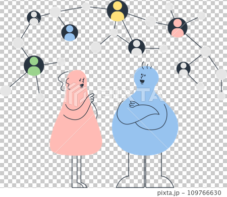 ネットでつながる人々 ネットでつながる人々 109766630