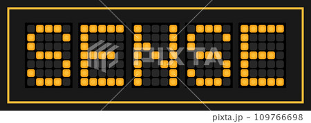 Orange color led banner in word sense on black background Orange color led banner in word sense on black background 109766698