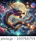 正月や年賀状に使える龍のイラストです 109766754
