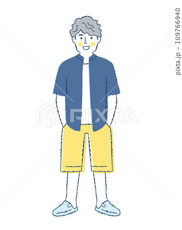 笑顔の若い男性　全身　fo-20 109766940