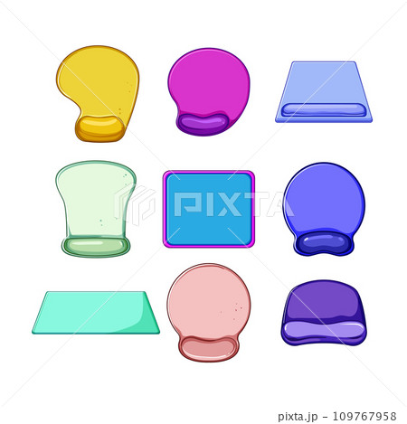 mouse pad set cartoon vector illustration 109767958