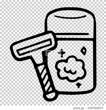 Shaving cream line drawing Shaving cream line drawing 109768035