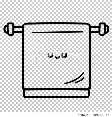 Towel rack line drawing 109768037