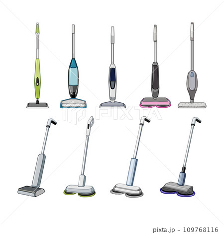 electric mop set cartoon vector illustration 109768116