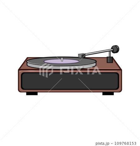 gramophone vinyl player cartoon vector illustration gramophone vinyl player cartoon vector illustration 109768153