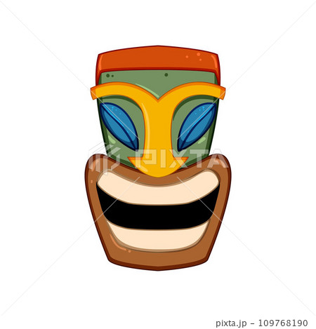 hawaii tiki mask cartoon vector illustration hawaii tiki mask cartoon vector illustration 109768190