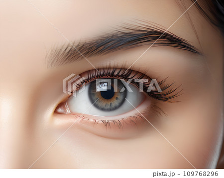 女性の目のアップ 美容のイメージ AI生成画像 女性の目のアップ 美容のイメージ AI生成画像 109768296