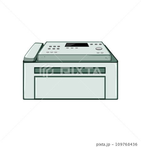phone fax machine cartoon vector illustration 109768436