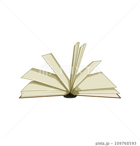 text book open cartoon vector illustration 109768593