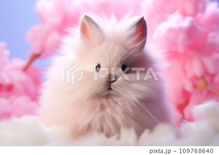 Cute fluffy funny Easter bunny 109768640