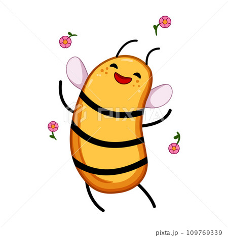 honey bee character cartoon vector illustration honey bee character cartoon vector illustration 109769339