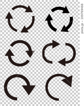 cycle rotation arrow 109769488