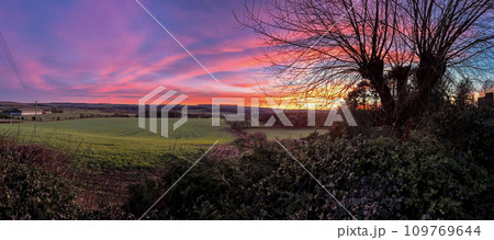 Rural sunset - Yorkshire - England Rural sunset - Yorkshire - England 109769644