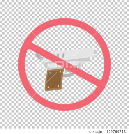 銃の禁止マークのベクターイラスト 109769718