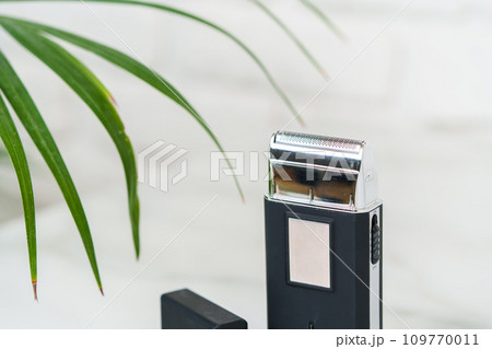Electric shaver for men in a bathroom close up 109770011