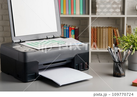 Photocopier machine for document printing in the office Photocopier machine for document printing in the office 109770724
