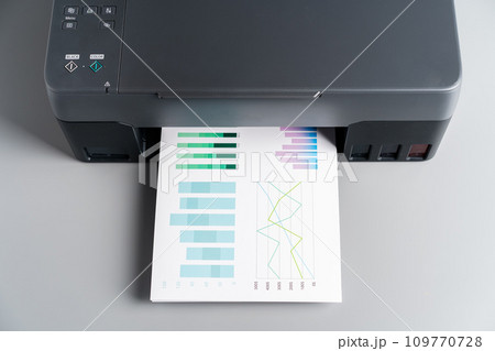 Close up of modern printer in the office 109770728