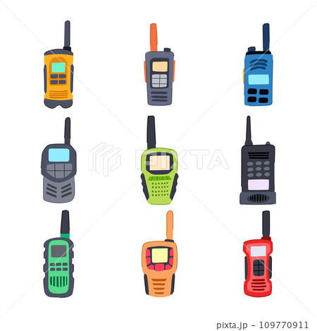 walkie talkie set cartoon vector illustration 109770911