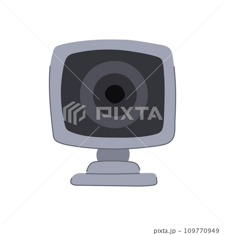 desk table camera cartoon vector illustration 109770949