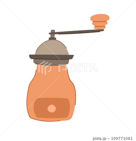grind mill coffee grinder manual cartoon vector illustration 109771081