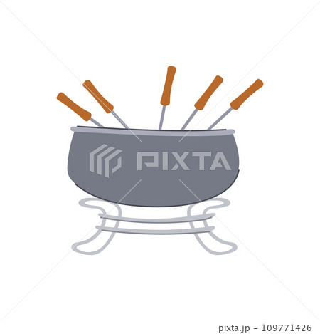 melted fondue cartoon vector illustration 109771426