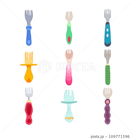 toddler fork set cartoon vector illustration toddler fork set cartoon vector illustration 109771596