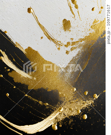 和紙と金箔の和風の背景素材(AI生成画像) 和紙と金箔の和風の背景素材(AI生成画像) 109771617