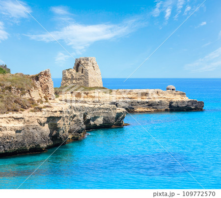 Roca Vecchia Archaeological Area sea coast, Italy 109772570